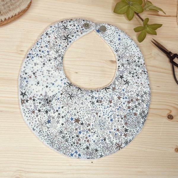 Mini-bavoir en tissu Liberty Adeladja gris